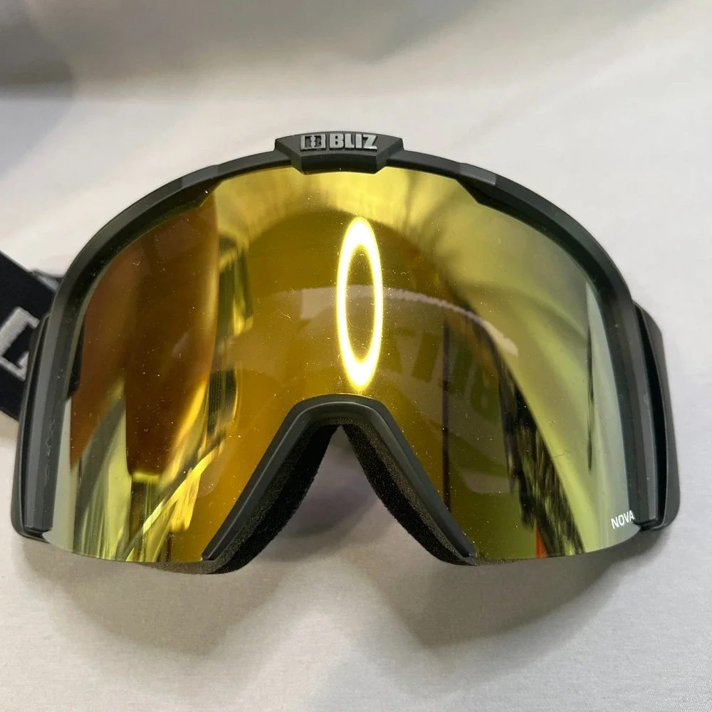 Bliz Nova Unisex Black Frame And Golden Lens Protective Sports Gear Ski Goggles